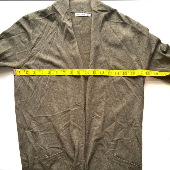 Clover Olive Green Cardigan, Sweater, Open Jacket, Size XS - Picture 6 of 8